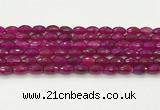 CAA5463 15.5 inches 8*12mm faceted rice agate beads