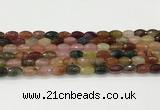 CAA5466 15.5 inches 8*12mm faceted rice agate beads