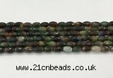 CAA5473 15.5 inches 8*12mm faceted rice agate beads