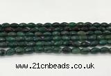 CAA5475 15.5 inches 8*12mm faceted rice agate beads