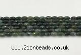 CAA5479 15.5 inches 8*12mm faceted rice agate beads