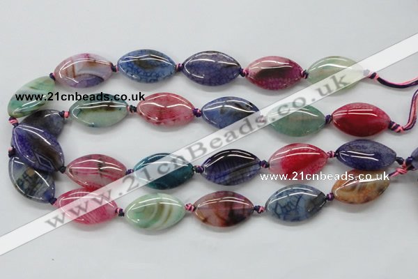 CAA548 15.5 inches 18*30mm marquise dyed madagascar agate beads