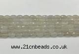 CAA5480 15.5 inches 8*12mm faceted rice agate beads