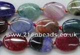 CAA550 15.5 inches 12*16mm oval dyed madagascar agate beads