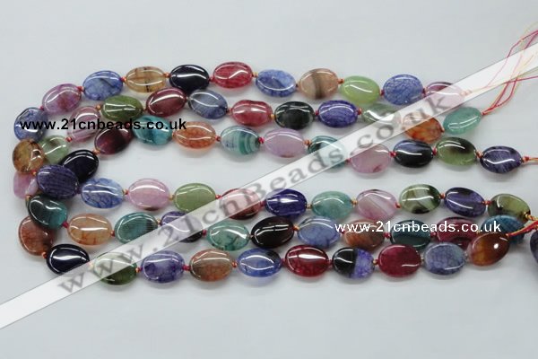 CAA550 15.5 inches 12*16mm oval dyed madagascar agate beads