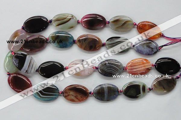 CAA552 15.5 inches 20*30mm oval dyed madagascar agate beads