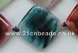 CAA556 15.5 inches 25*25mm diamond dyed madagascar agate beads