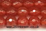 CAA5740 15 inches 6mm faceted round red agate beads