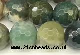CAA5751 15 inches 8mm faceted round Indian agate beads