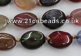 CAA577 15.5 inches 12*16mm faceted oval dragon veins agate beads