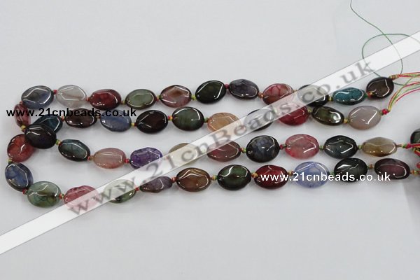 CAA577 15.5 inches 12*16mm faceted oval dragon veins agate beads