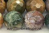 CAA5777 15 inches 10mm faceted round ocean agate beads