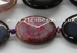 CAA579 15.5 inches 20*30mm faceted oval dragon veins agate beads