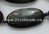 CAA580 15.5 inches 20*40mm faceted oval dragon veins agate beads