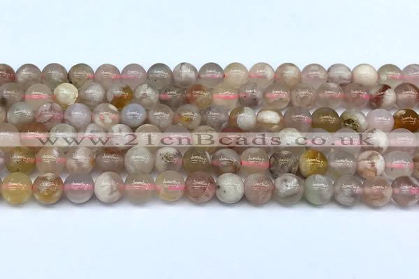 CAA5815 15 inches 6mm round sakura agate beads
