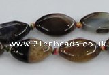 CAA583 15.5 inches 12*19mm marquise dragon veins agate beads