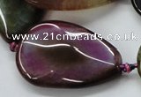 CAA588 15.5 inches 25*40mm faceted teardrop dragon veins agate beads
