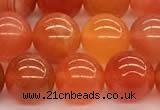 CAA5925 15 inches 8mm round red botswana agate beads