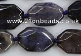 CAA595 15.5 inches 18*25mm faceted octagonal dragon veins agate beads