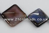 CAA600 20*20mm – 40*40mm faceted diamond dragon veins agate beads