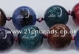 CAA606 15.5 inches 20mm round dragon veins agate beads wholesale