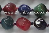 CAA607 15.5 inches 13*13mm nuggets dragon veins agate beads