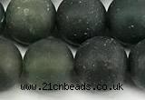 CAA6073 15 inches 10mm round matte moss agate beads