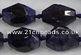 CAA612 15.5 inches 18*25mm faceted nuggets dragon veins agate beads