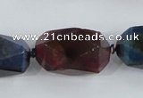 CAA613 15.5 inches 18*32mm faceted nuggets dragon veins agate beads