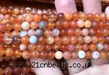 CAA6151 15 inches 6mm round orange Botswana agate beads