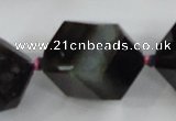 CAA620 15.5 inches 20*20mm faceted cube dragon veins agate beads