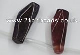 CAA624 top-drilled 15*42mm freeform dragon veins agate beads