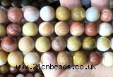 CAA6264 15 inches 12mm round wood jasper beads wholesale