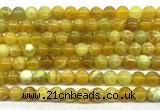 CAA6278 15 inches 8mm round yellow fire agate beads