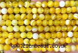 CAA6361 15 inches 6mm round yellow banded agate beads wholesale