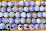 CAA6424 15 inches 12mm round blue banded agate beads wholesale