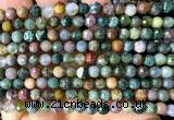 CAA6467 15 inches 6mm faceted round Indian agate beads wholesale
