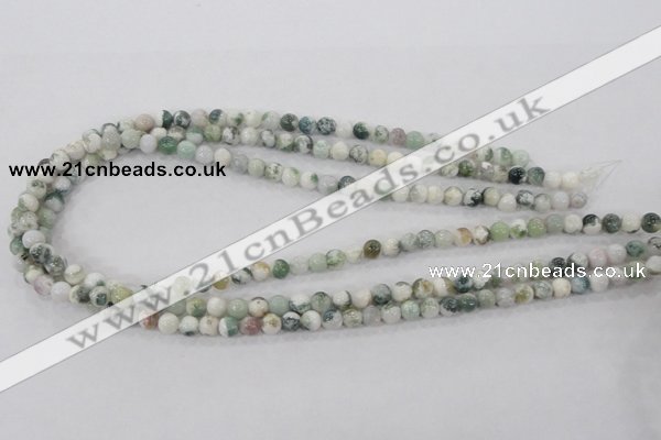 CAA700 15.5 inches 6mm round tree agate gemstone beads wholesale