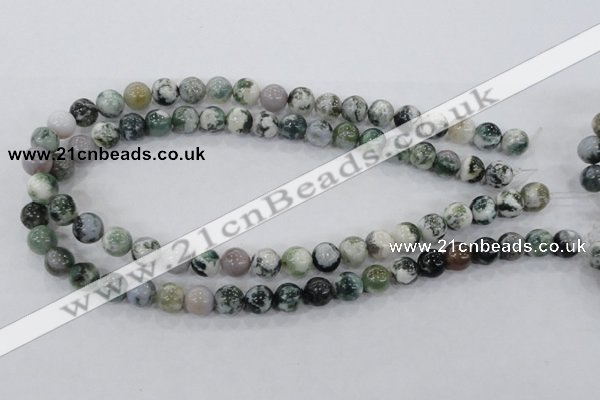 CAA702 15.5 inches 10mm round tree agate gemstone beads wholesale