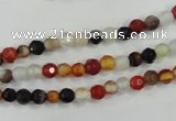 CAA706 15.5 inches 4mm faceted round fire crackle agate beads