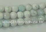 CAA710 15.5 inches 8mm faceted round fire crackle agate beads