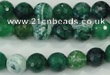 CAA713 15.5 inches 10mm faceted round fire crackle agate beads