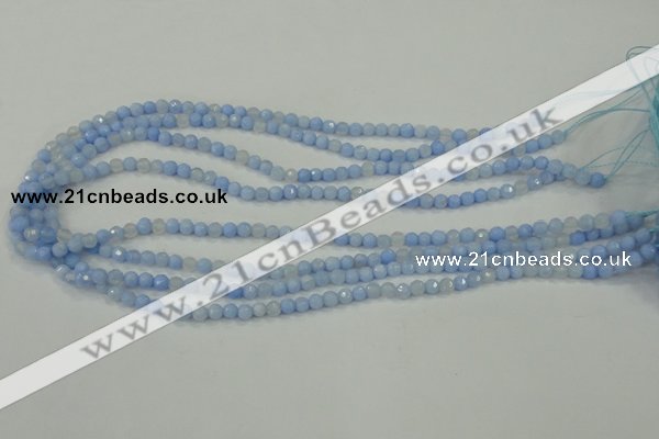 CAA734 15.5 inches 4mm faceted round blue lace agate beads wholesale