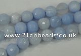 CAA736 15.5 inches 8mm faceted round blue lace agate beads wholesale