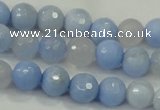 CAA737 15.5 inches 10mm faceted round blue lace agate beads wholesale