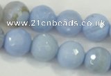 CAA740 15.5 inches 16mm faceted round blue lace agate beads wholesale