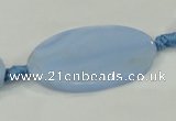 CAA743 15.5 inches 21*40mm oval blue lace agate beads wholesale