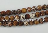 CAA749 15.5 inches 6mm round wooden agate beads wholesale