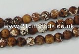 CAA750 15.5 inches 8mm round wooden agate beads wholesale