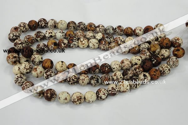 CAA751 15.5 inches 10mm round wooden agate beads wholesale